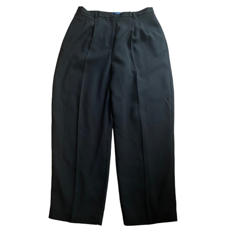 Karen Scott Pants Black Career Dressy Business Lined High Rise Pants Size 16 NEW